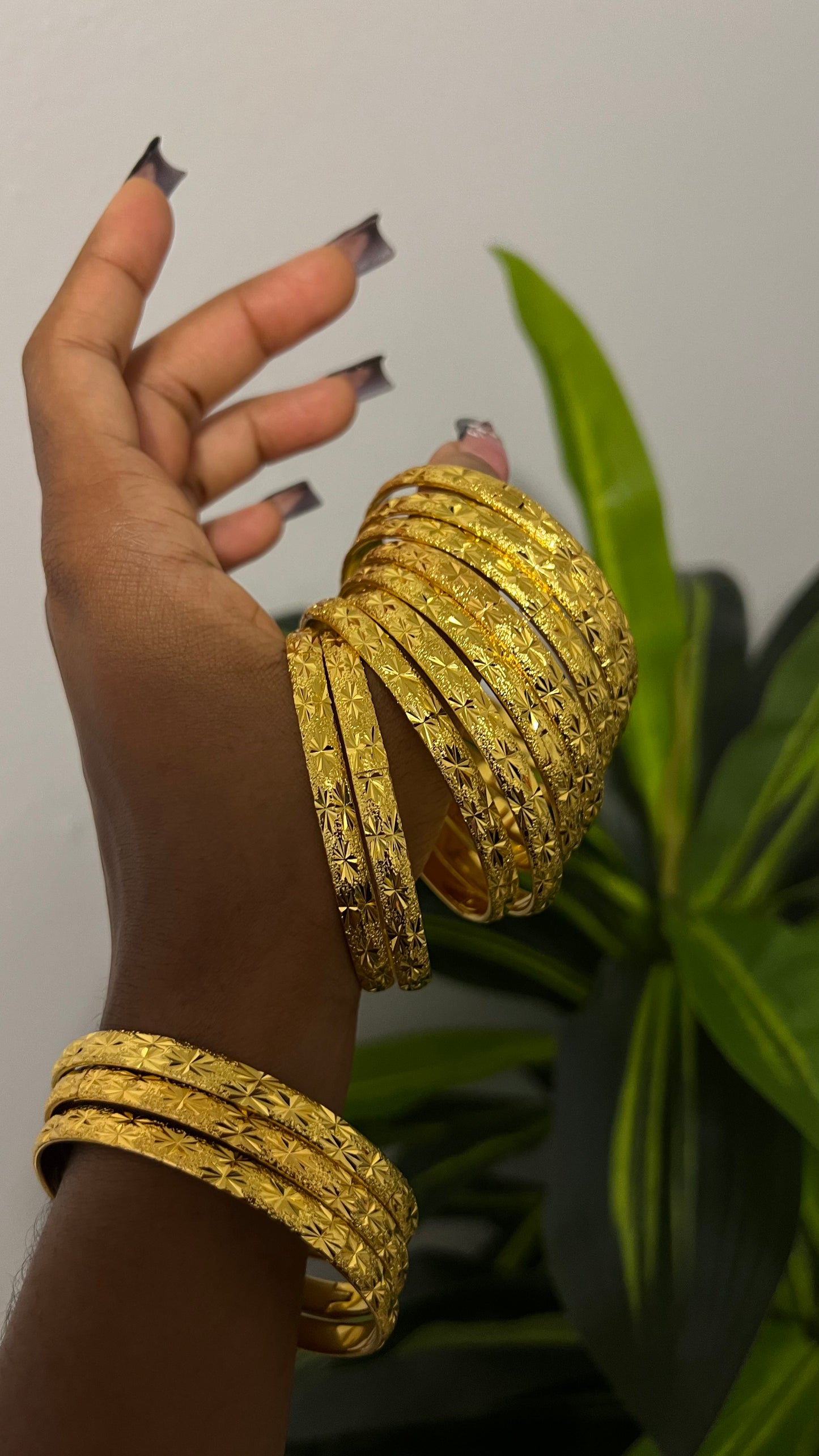 24k thin bangles (2 pack)