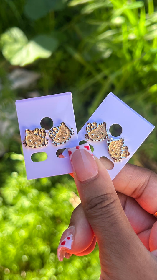 Hk face earrings