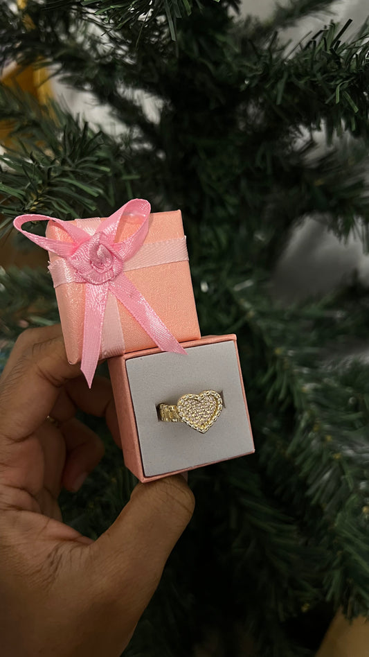 pink heart rolex ring