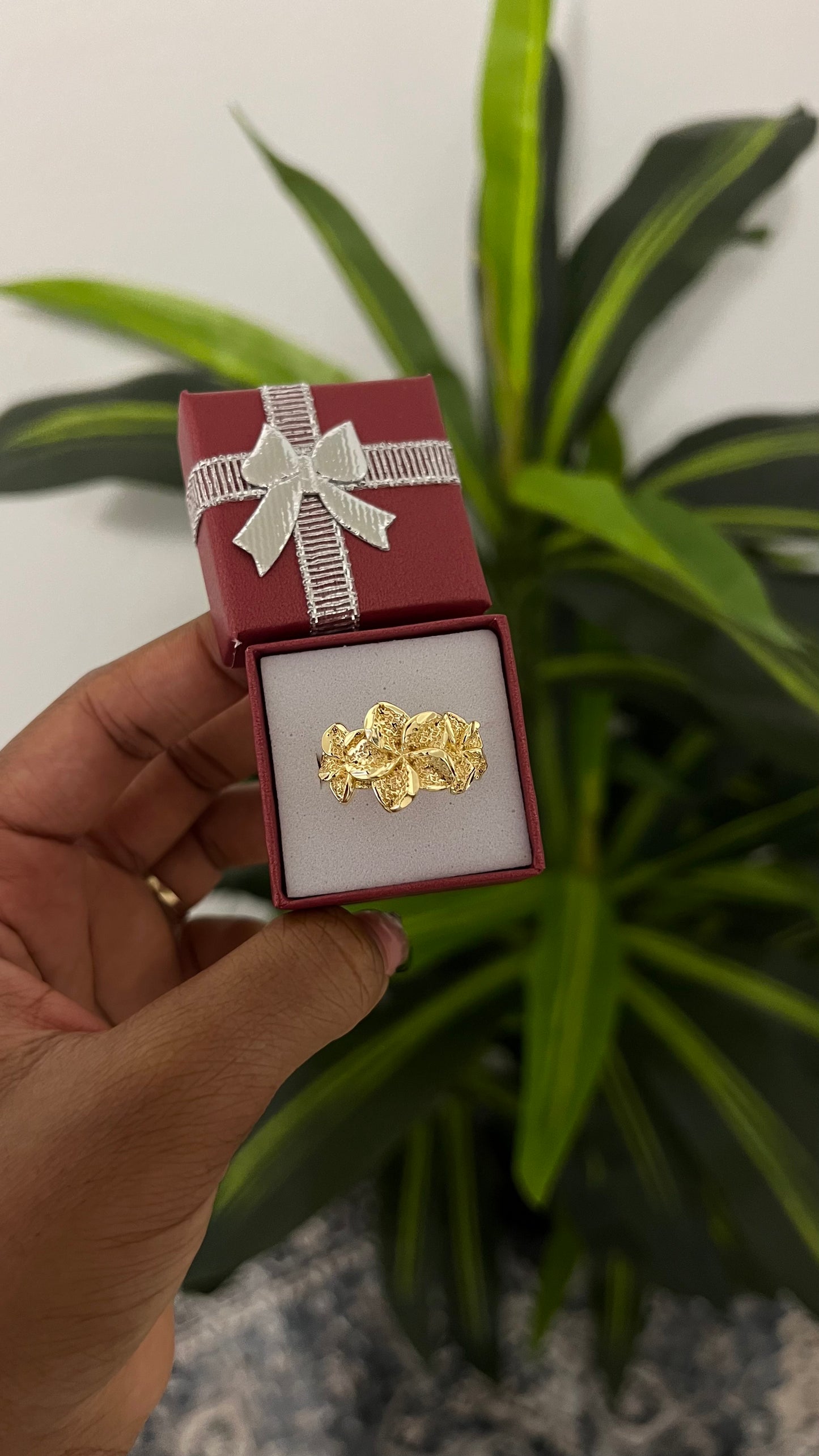 3d flower ring